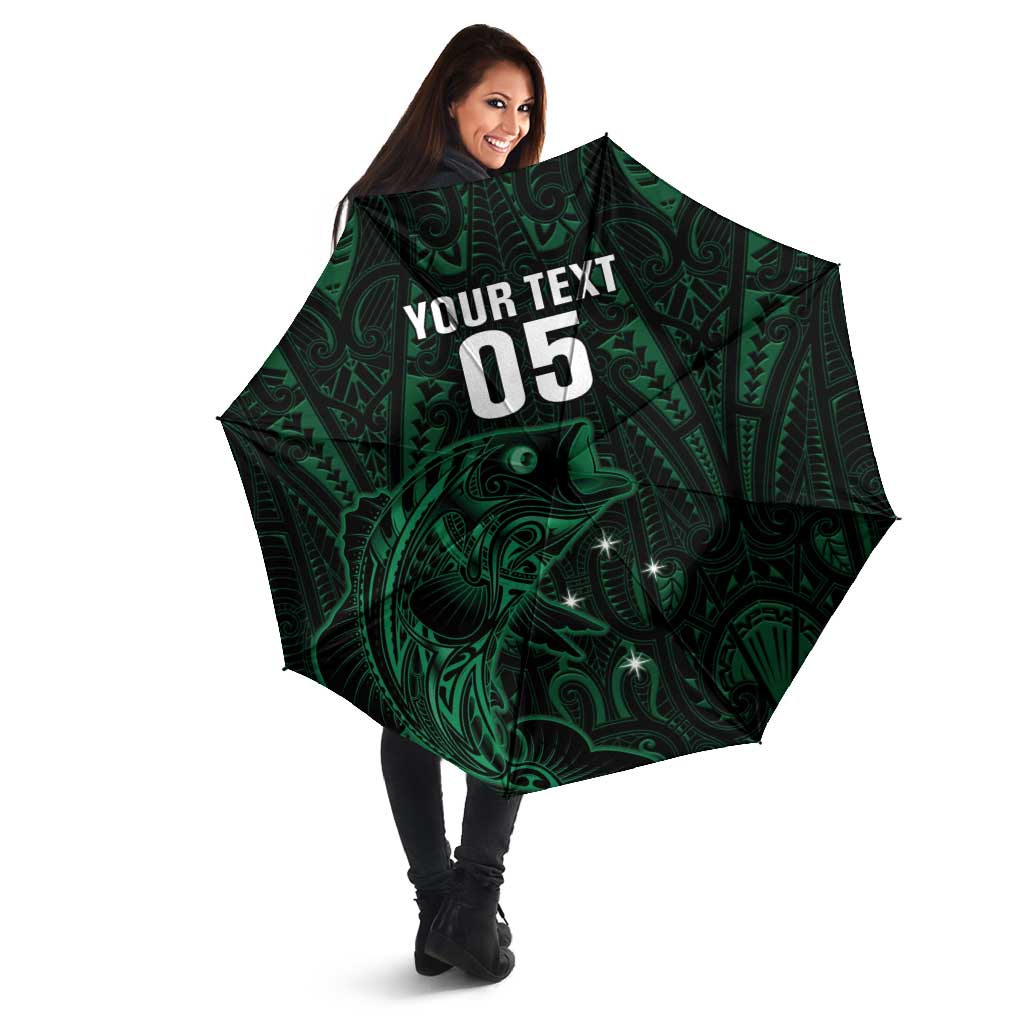 Custom New Zealand Fishing Umbrella Maori Tribal Pattern - Polynesian Pride
