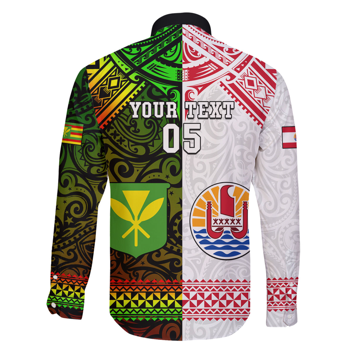 Custom Hawaii And Tahiti Family Matching Mermaid Dress and Hawaiian Shirt Coat Of Arms Polynesian Pattern LT05 - Polynesian Pride