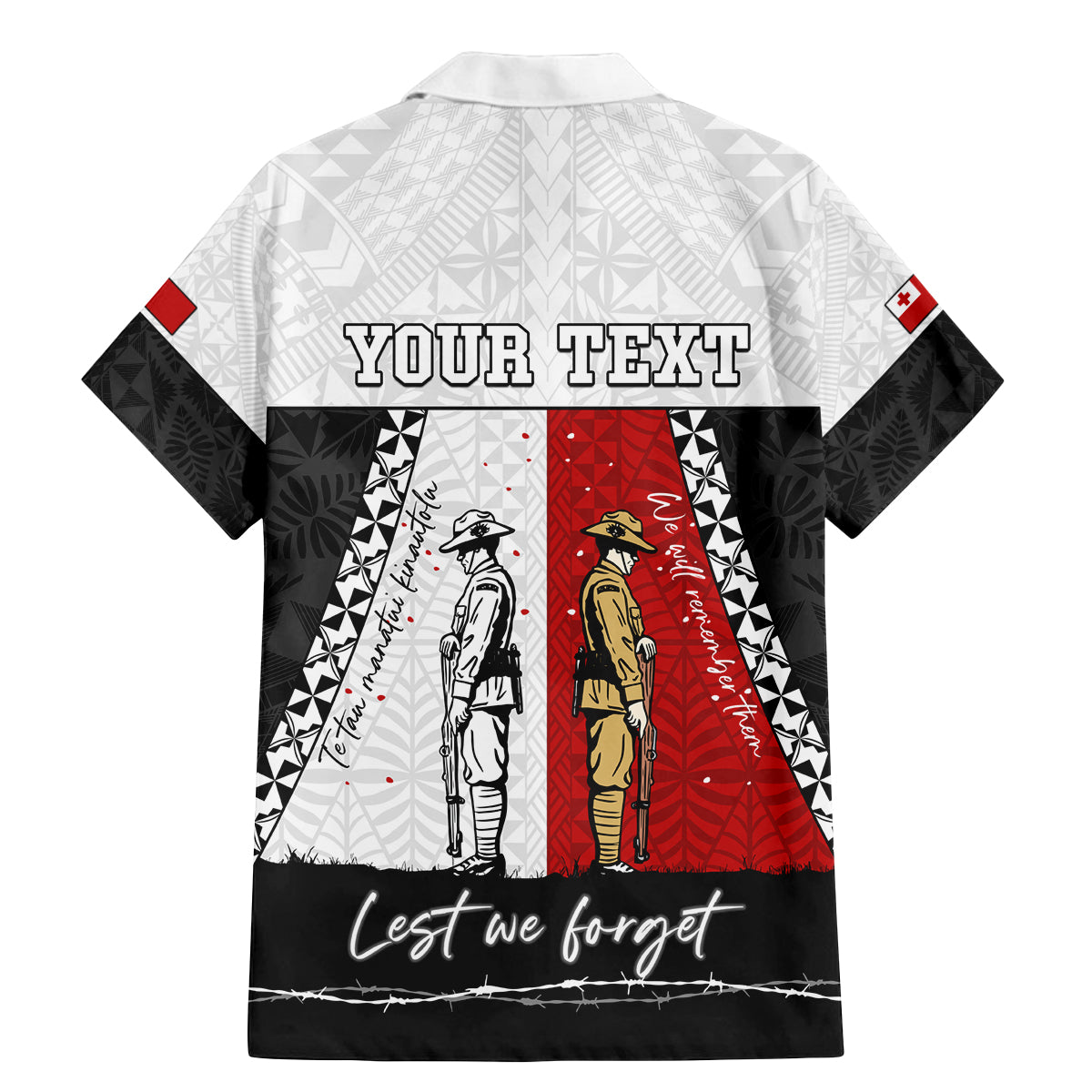 Personalised Tonga ANZAC Day Te Tau Manatui Kinautolu Family Matching Mermaid Dress and Hawaiian Shirt Lest We Forget LT05 - Polynesian Pride