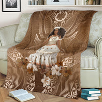 Bula Fiji Women's Day Blanket With Fijian Tapa Pattern