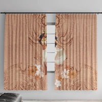 Hawaii Women's Day Window Curtain With Polynesian Pattern