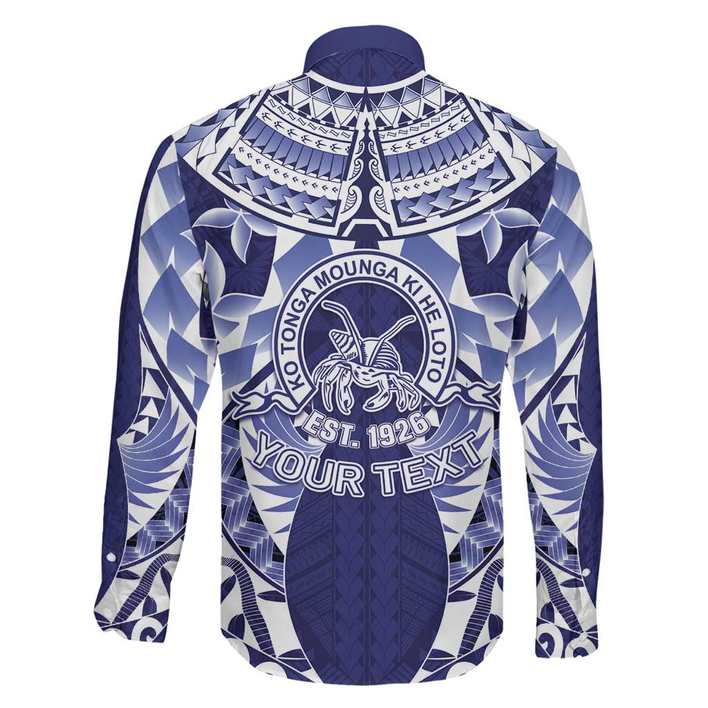 Personalised Tonga Queen Salote College Family Matching Mermaid Dress and Hawaiian Shirt Centenary Navy Version LT05 - Polynesian Pride