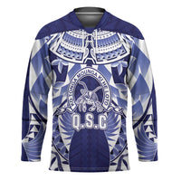 Personalised Tonga Queen Salote College Hockey Jersey Centenary Navy Version