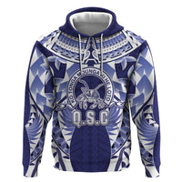 Personalised Tonga Queen Salote College Hoodie Centenary Navy Version