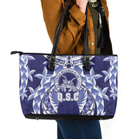 Tonga Queen Salote College Leather Tote Bag Centenary Navy Version