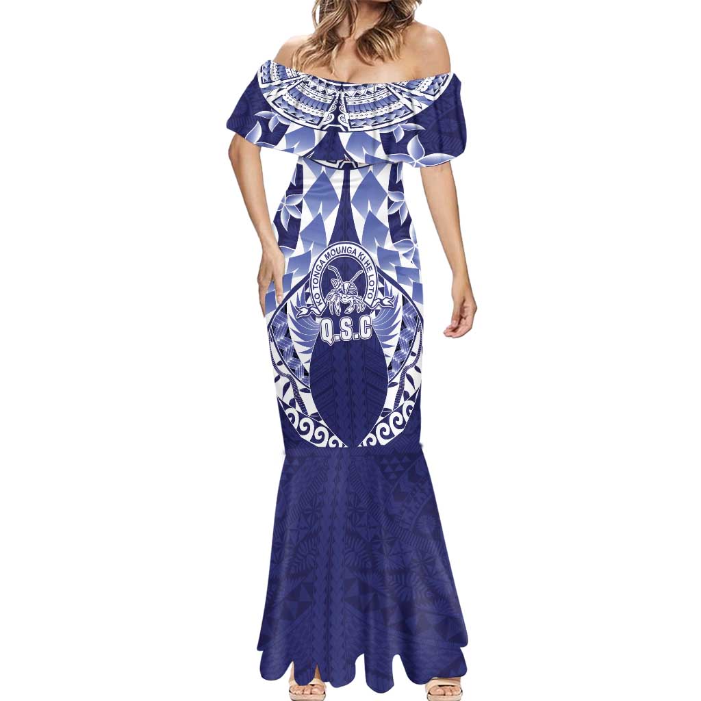 Personalised Tonga Queen Salote College Mermaid Dress Centenary Navy Version
