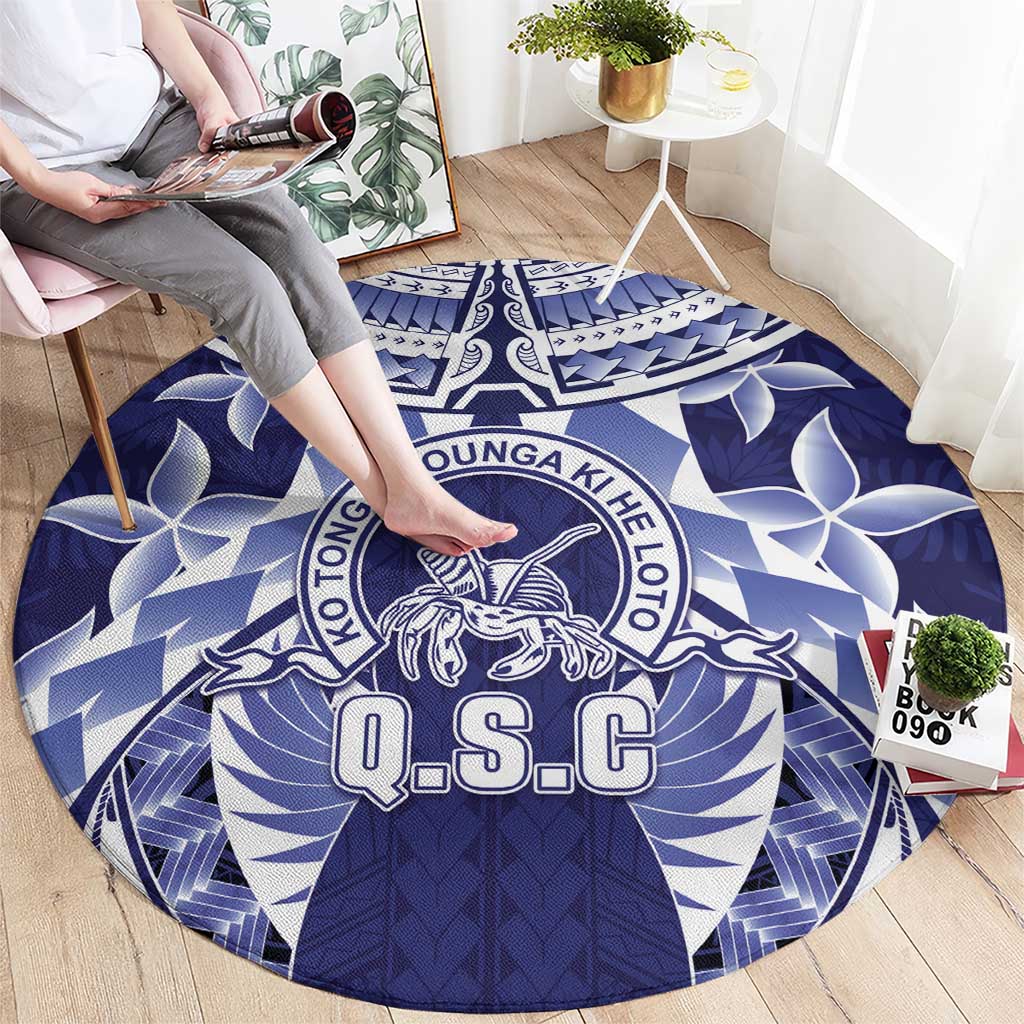 Tonga Queen Salote College Round Carpet Centenary Navy Version