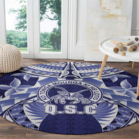 Tonga Queen Salote College Round Carpet Centenary Navy Version
