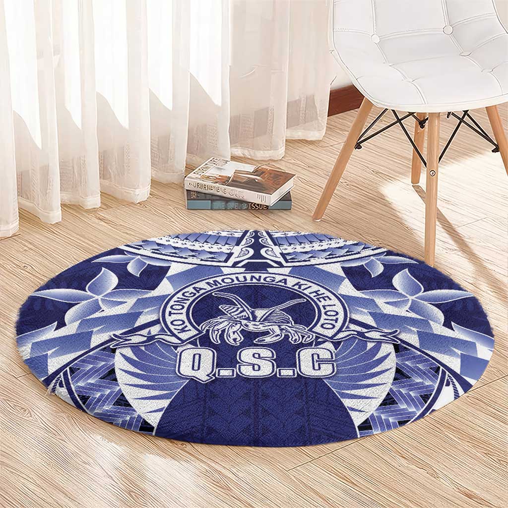 Tonga Queen Salote College Round Carpet Centenary Navy Version
