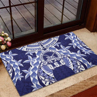Tonga Queen Salote College Rubber Doormat Centenary Navy Version