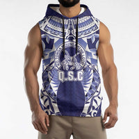 Personalised Tonga Queen Salote College Sleeveless Hoodie Centenary Navy Version