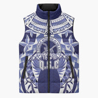 Personalised Tonga Queen Salote College Sleeveless Puffer Jacket Centenary Navy Version