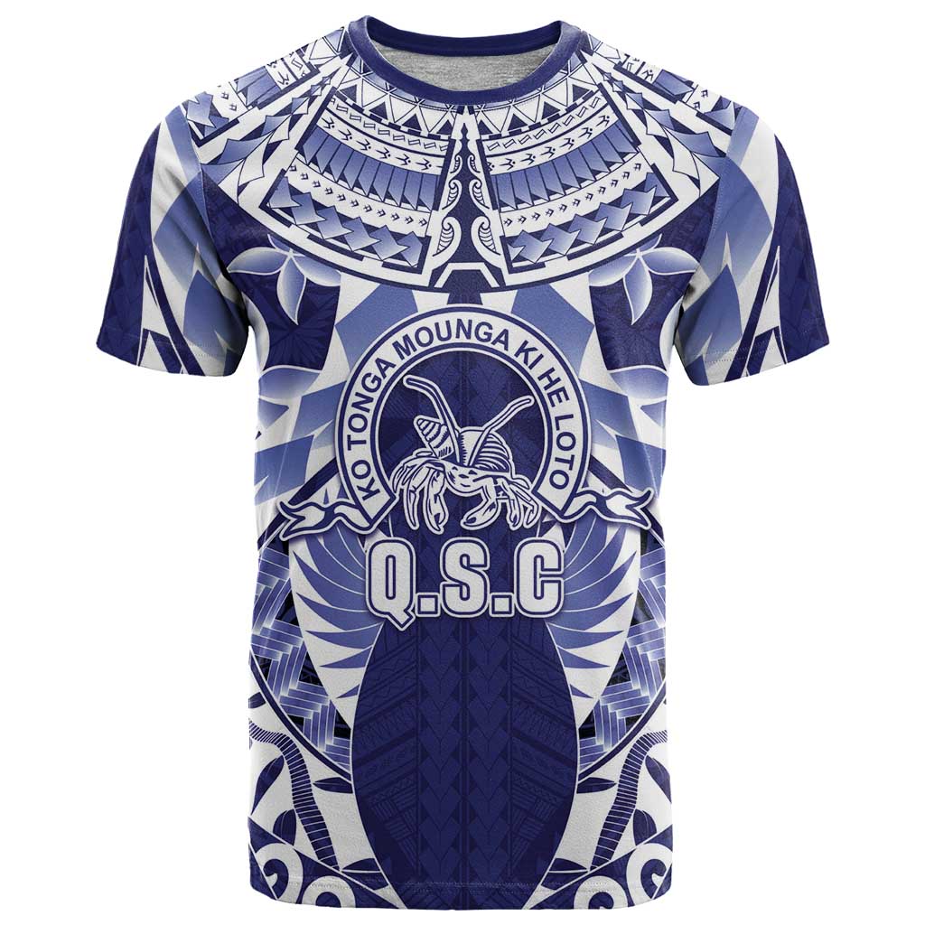 Personalised Tonga Queen Salote College T Shirt Centenary Navy Version