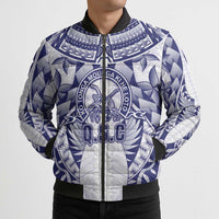 Personalised Tonga Queen Salote College Bomber Puffer Jacket Centenary White Version