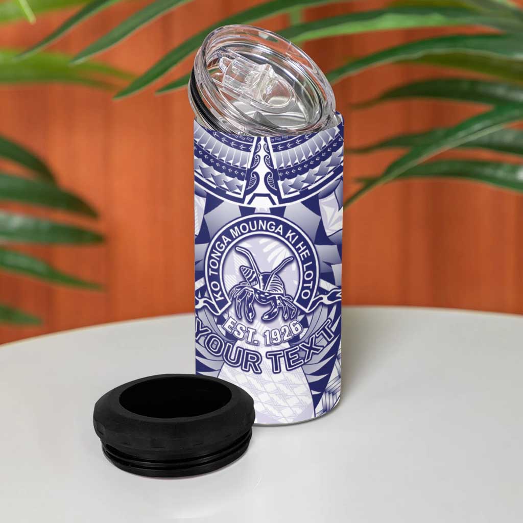 Personalised Tonga Queen Salote College 4 in 1 Can Cooler Tumbler Centenary White Version