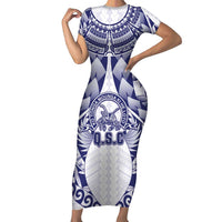 Personalised Tonga Queen Salote College Family Matching Short Sleeve Bodycon Dress and Hawaiian Shirt Centenary White Version