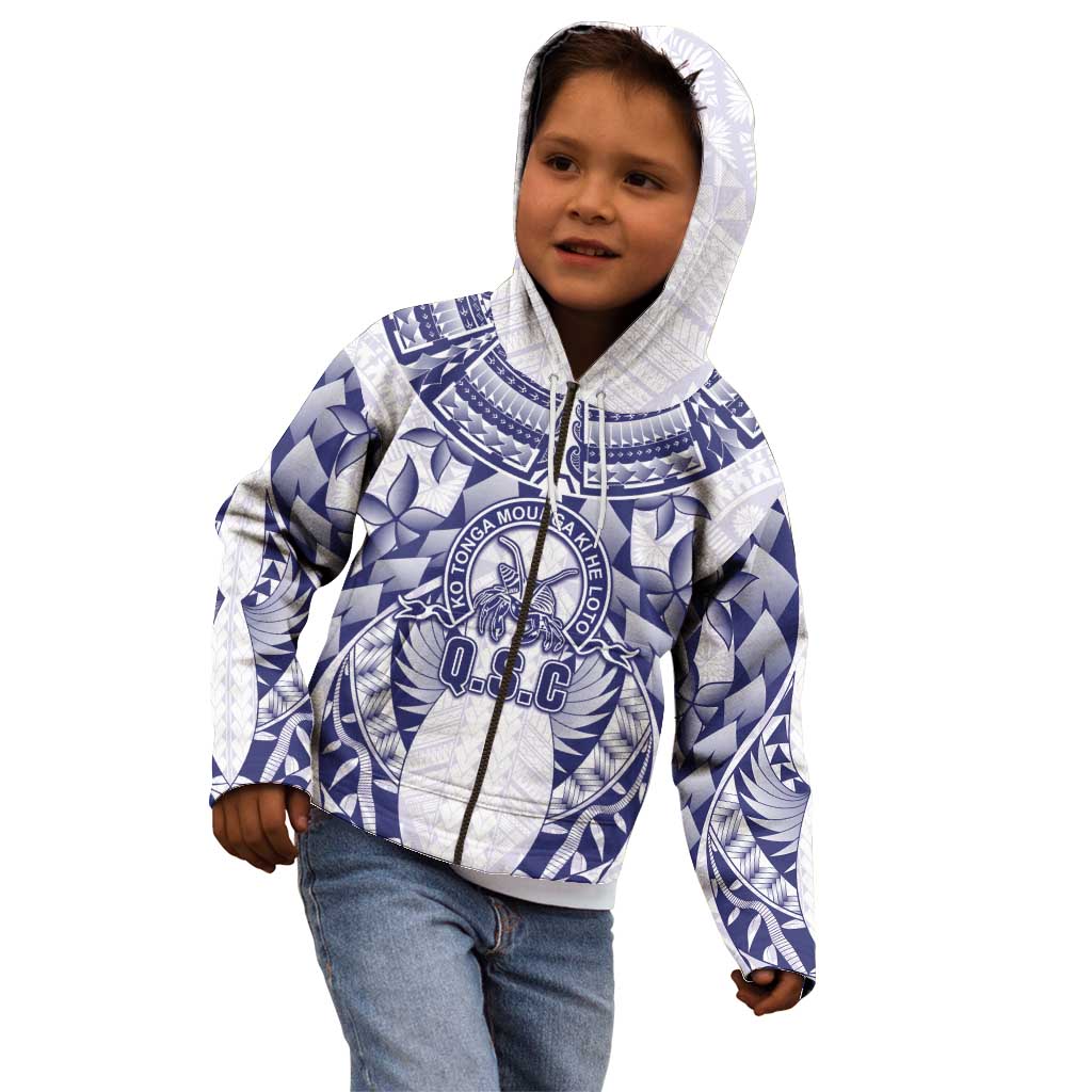 Personalised Tonga Queen Salote College Kid Hoodie Centenary White Version