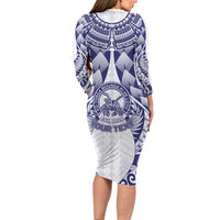 Personalised Tonga Queen Salote College Long Sleeve Bodycon Dress Centenary White Version