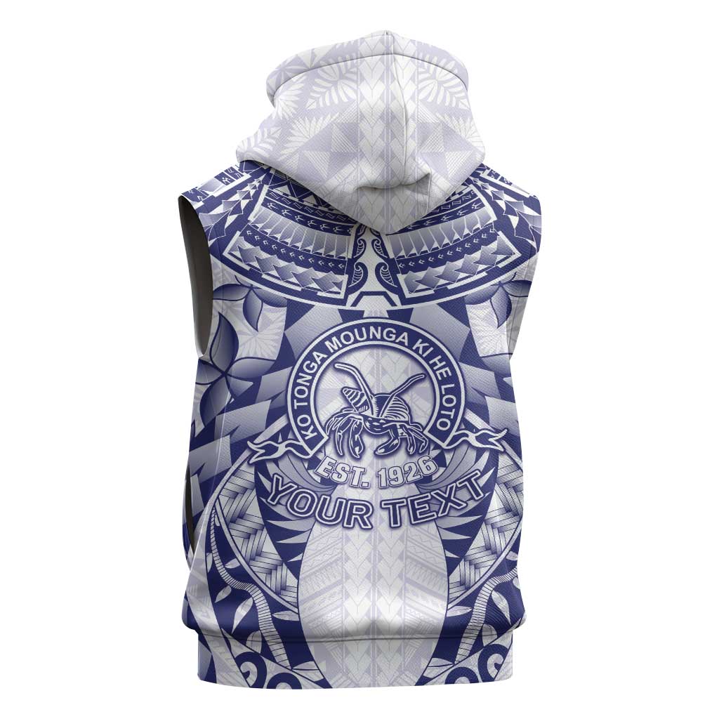 Personalised Tonga Queen Salote College Sleeveless Hoodie Centenary White Version
