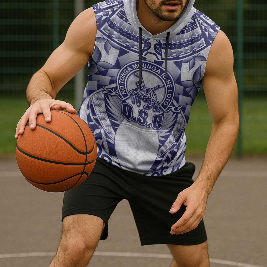 Personalised Tonga Queen Salote College Sleeveless Hoodie Centenary White Version