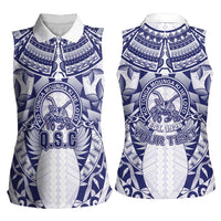 Personalised Tonga Queen Salote College Women Sleeveless Polo Shirt Centenary White Version