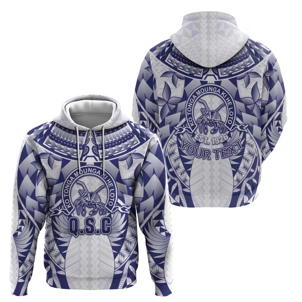 Personalised Tonga Queen Salote College Zip Hoodie Centenary White Version