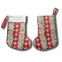 Hawaii Ohia Lehua Christmas Stocking Tropical Vibes Crimson LT05 - Polynesian Pride