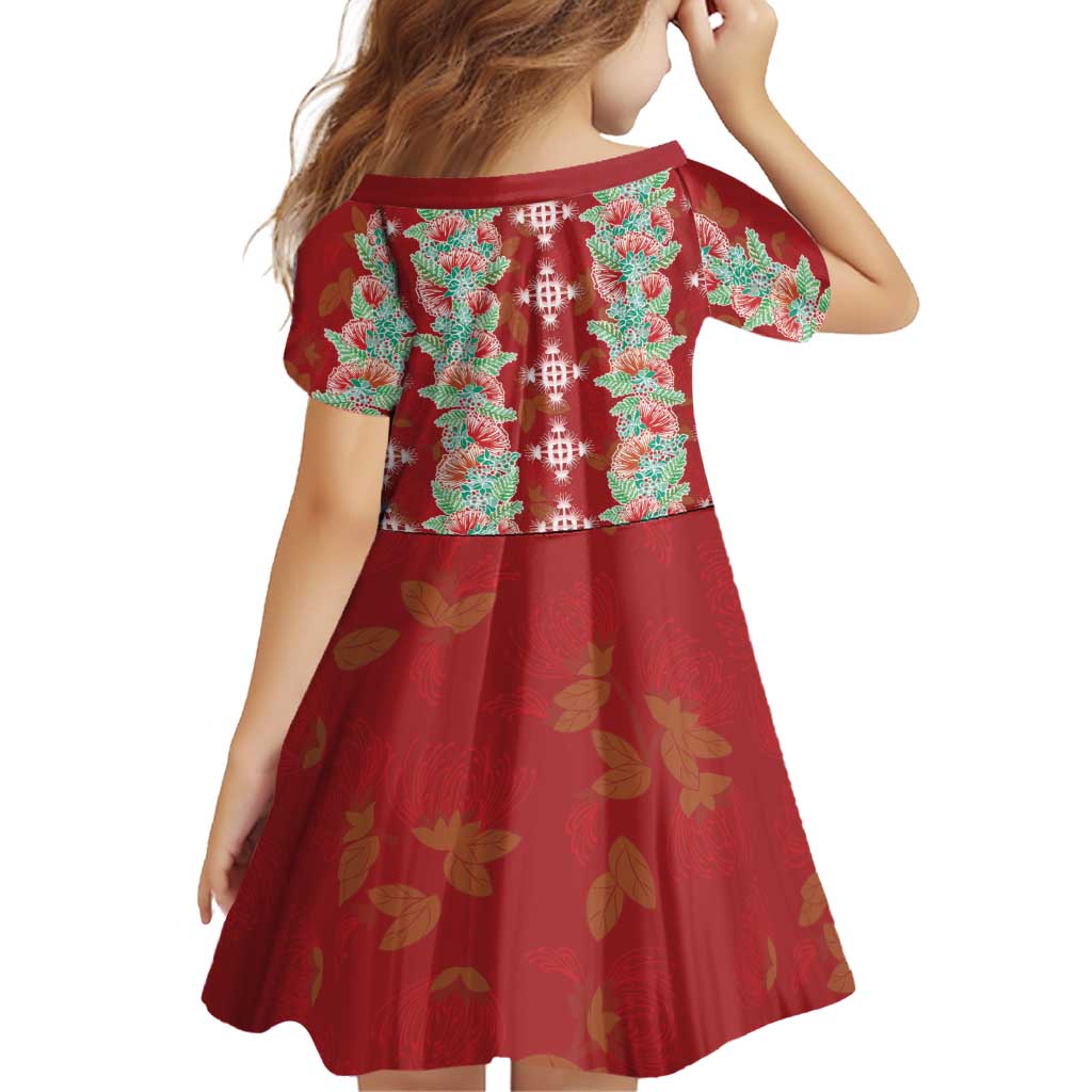 Hawaii Ohia Lehua Family Matching Long Sleeve Bodycon Dress and Hawaiian Shirt Tropical Vibes Crimson LT05 - Polynesian Pride