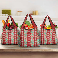 Hawaii Ohia Lehua Grocery Bag Tropical Vibes Crimson