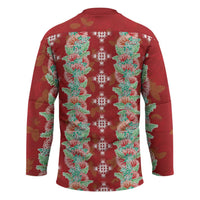 Hawaii Ohia Lehua Hockey Jersey Tropical Vibes Crimson