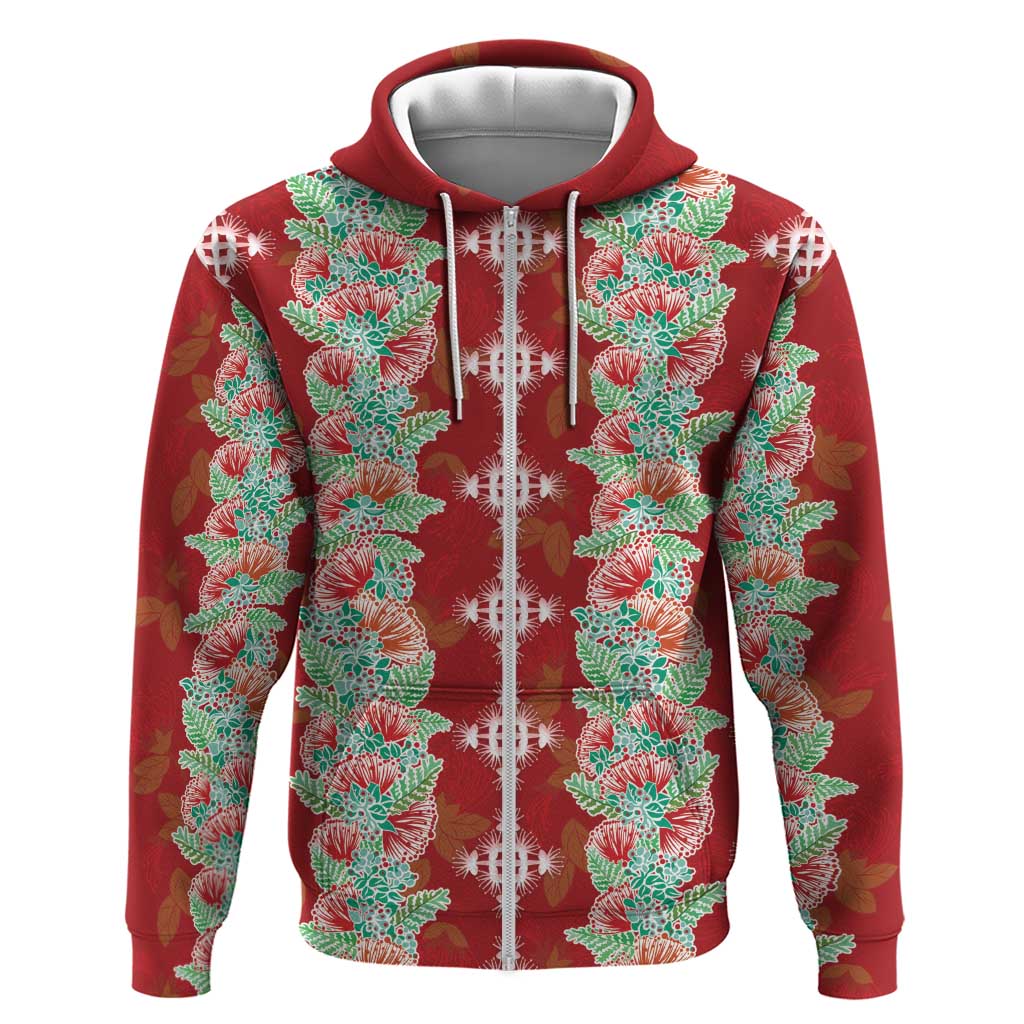 Hawaii Ohia Lehua Hoodie Tropical Vibes Crimson