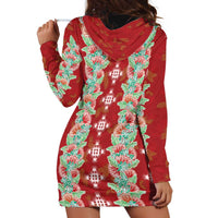 Hawaii Ohia Lehua Hoodie Dress Tropical Vibes Crimson