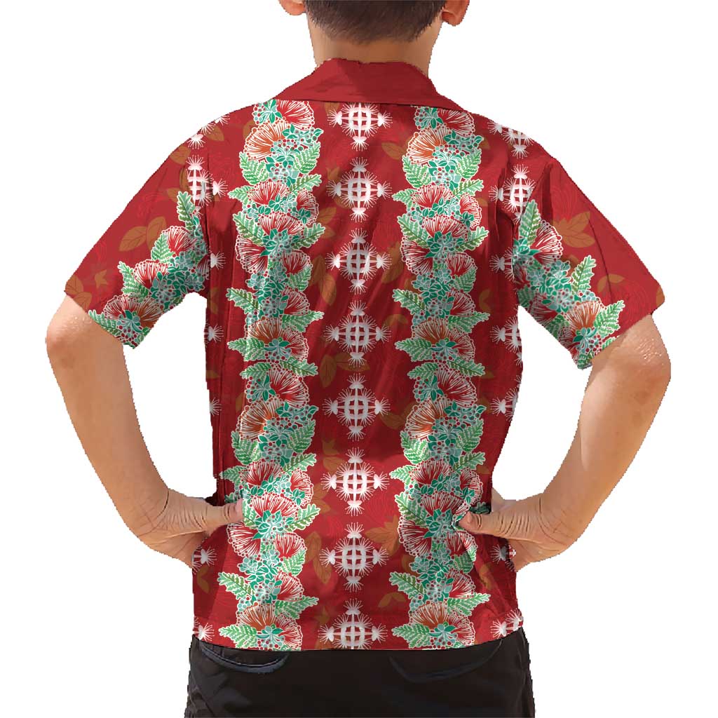 Hawaii Ohia Lehua Kid Hawaiian Shirt Tropical Vibes Crimson