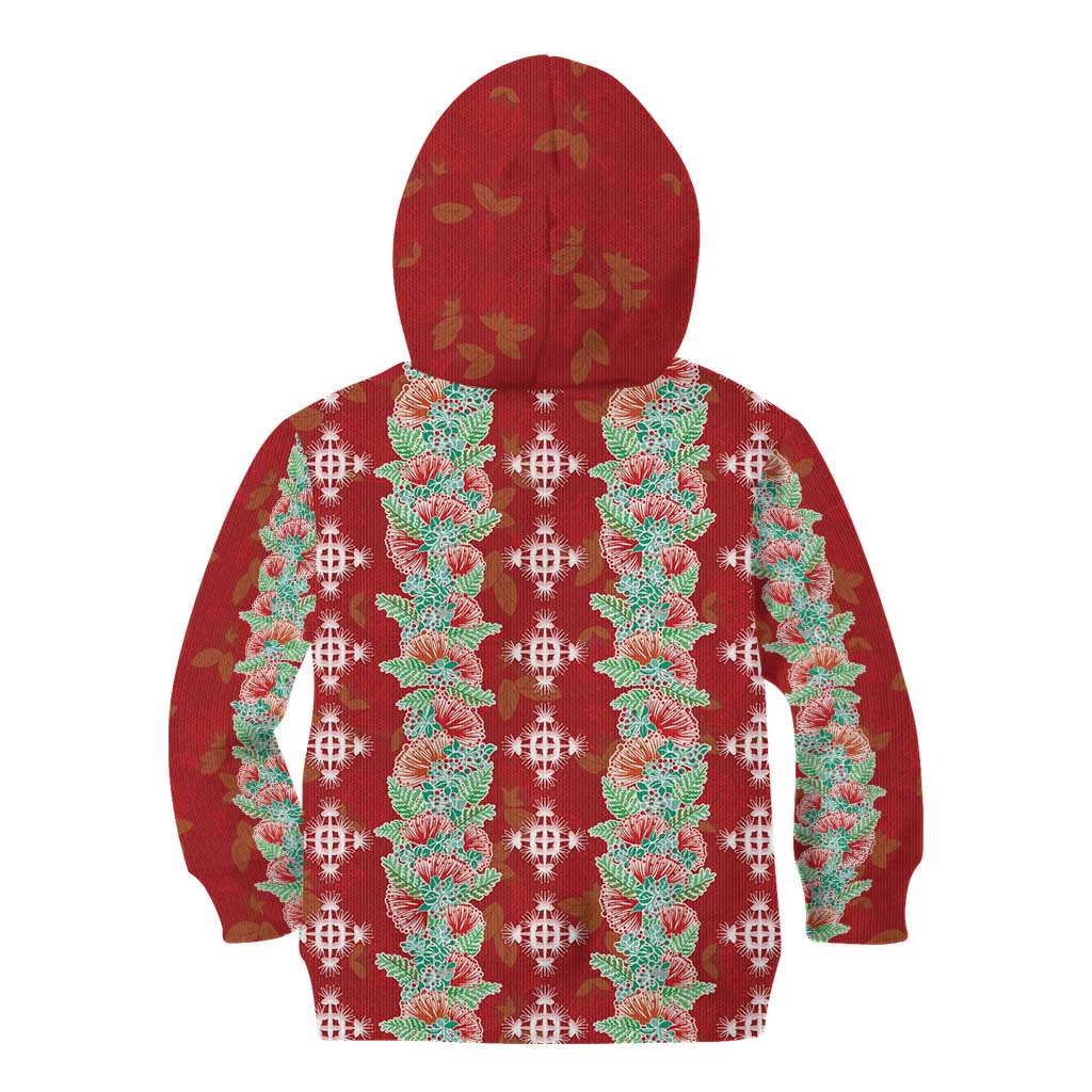 Hawaii Ohia Lehua Kid Hoodie Tropical Vibes Crimson