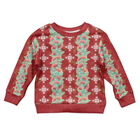 Hawaii Ohia Lehua Kid Ugly Christmas Sweater Tropical Vibes Crimson LT05 Kid Crimson - Polynesian Pride