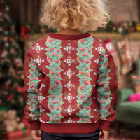 Hawaii Ohia Lehua Kid Ugly Christmas Sweater Tropical Vibes Crimson LT05 - Polynesian Pride