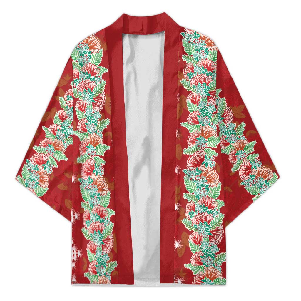 Hawaii Ohia Lehua Kimono Tropical Vibes Crimson