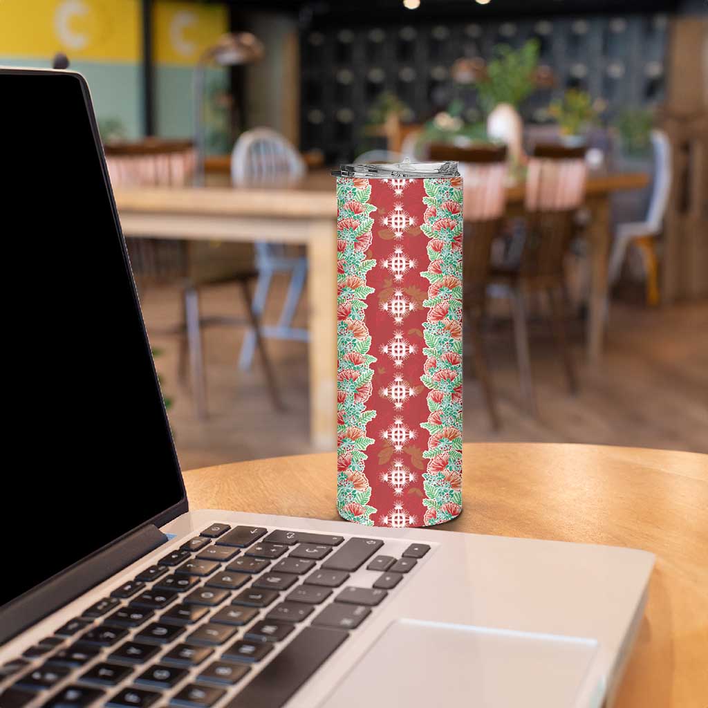 Hawaii Ohia Lehua Skinny Tumbler Tropical Vibes Crimson