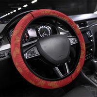 Hawaii Ohia Lehua Steering Wheel Cover Tropical Vibes Crimson