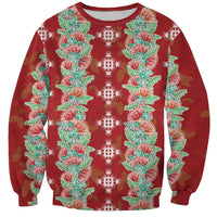 Hawaii Ohia Lehua Sweatshirt Tropical Vibes Crimson