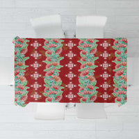 Hawaii Ohia Lehua Tablecloth Tropical Vibes Crimson