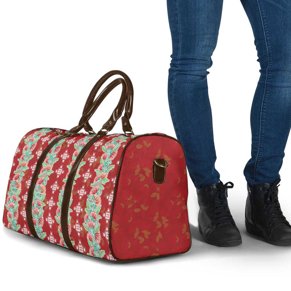Hawaii Ohia Lehua Travel Bag Tropical Vibes Crimson