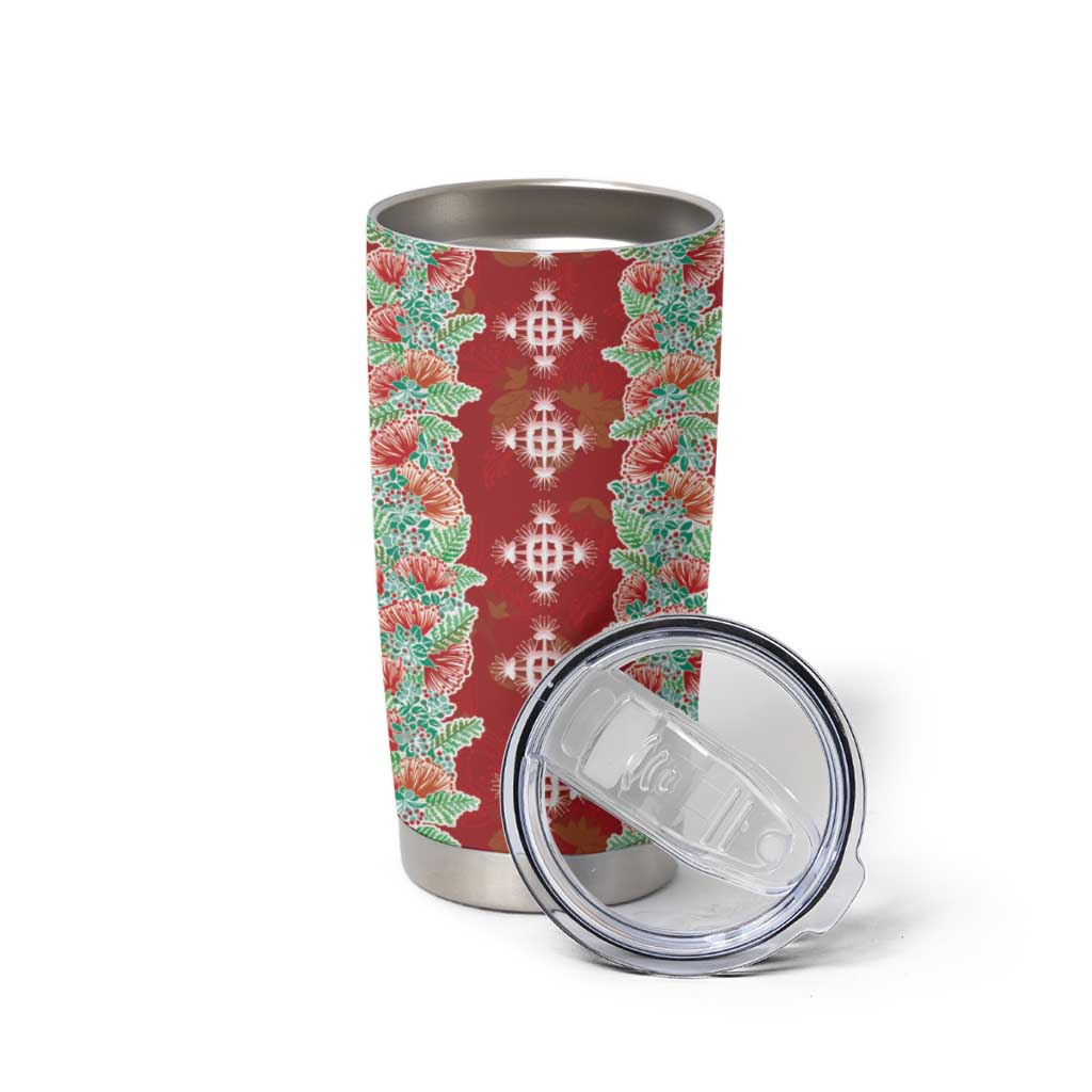 Hawaii Ohia Lehua Tumbler Cup Tropical Vibes Crimson