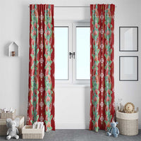 Hawaii Ohia Lehua Window Curtain Tropical Vibes Crimson