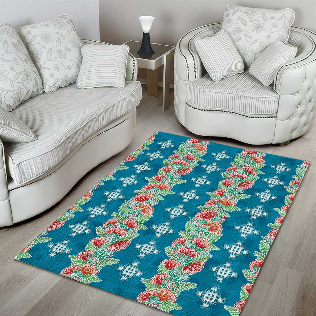 Hawaii Ohia Lehua Area Rug Tropical Vibes Teal