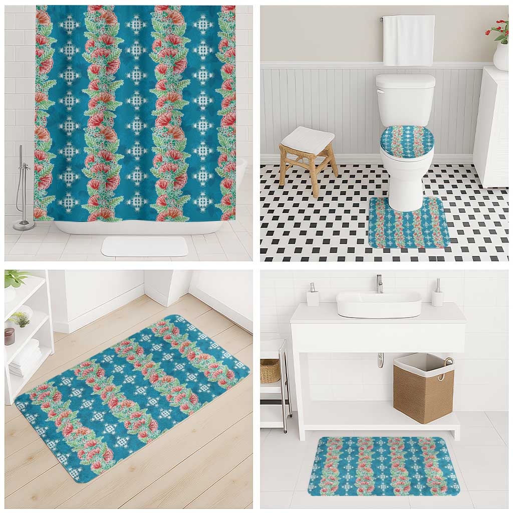 Hawaii Ohia Lehua Bathroom Set Tropical Vibes Teal