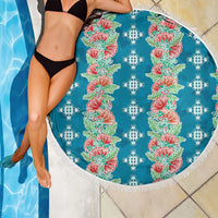 Hawaii Ohia Lehua Beach Blanket Tropical Vibes Teal