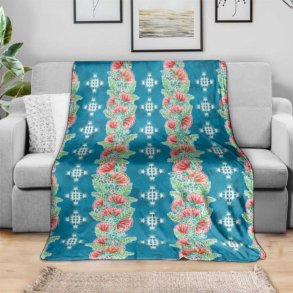 Hawaii Ohia Lehua Blanket Tropical Vibes Teal