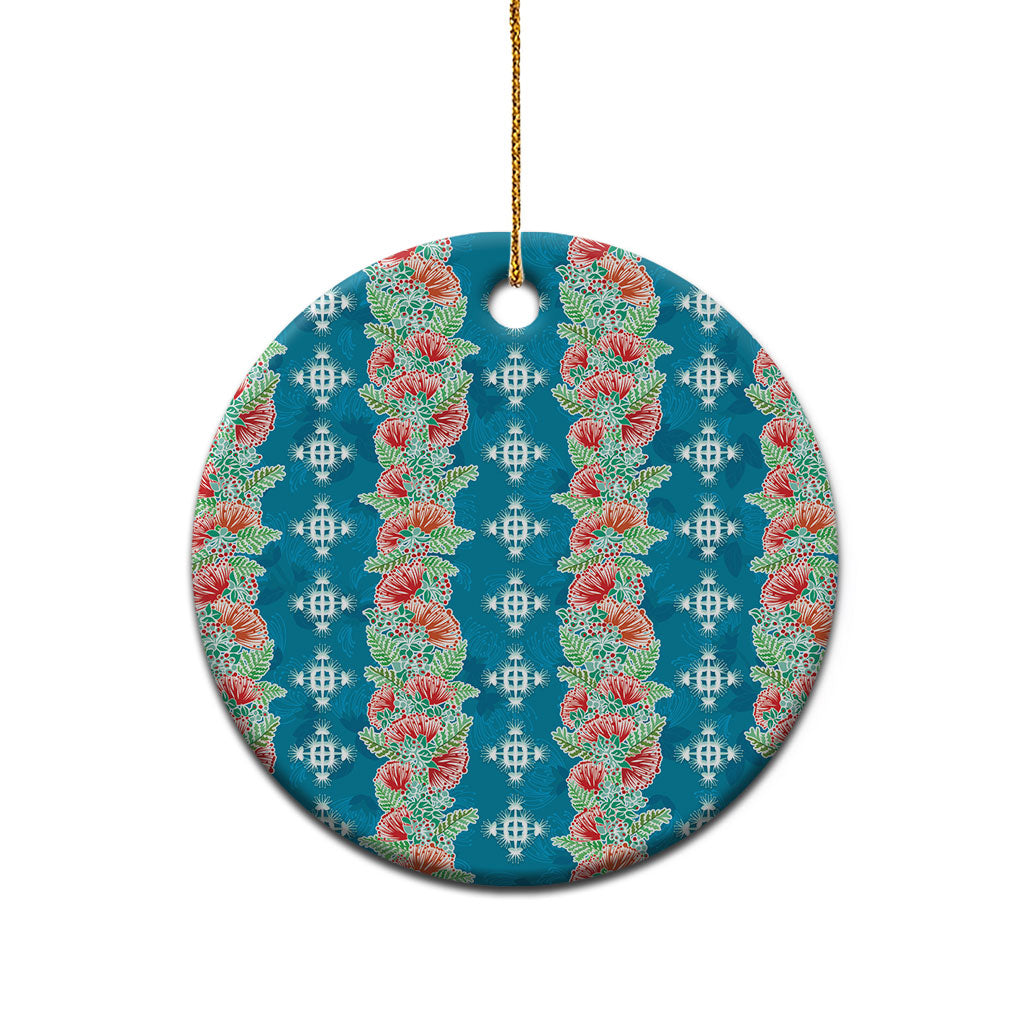 Hawaii Ohia Lehua Ceramic Ornament Tropical Vibes Teal LT05 - Polynesian Pride