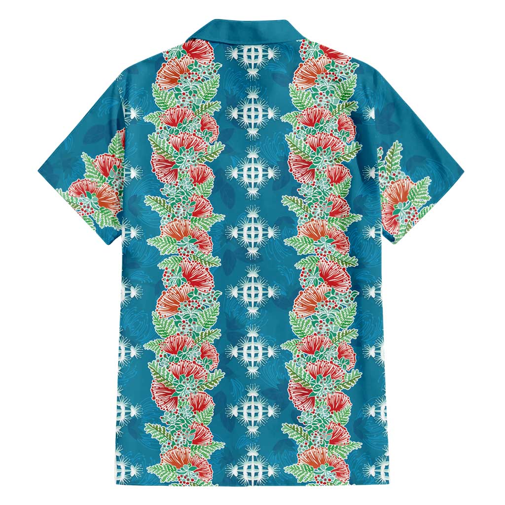 Hawaii Ohia Lehua Family Matching Tank Maxi Dress and Hawaiian Shirt Tropical Vibes Teal LT05 - Polynesian Pride